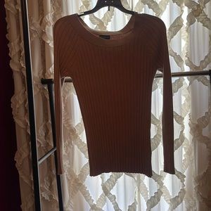 Tight beige long sleeve shirt & ribbed!